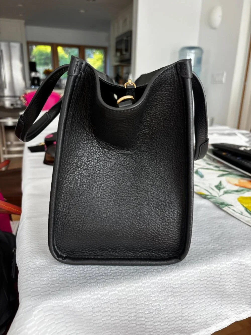 Kate Spade New York Kip Pebbled Black Leather Small Tote - Picture 2 of 11